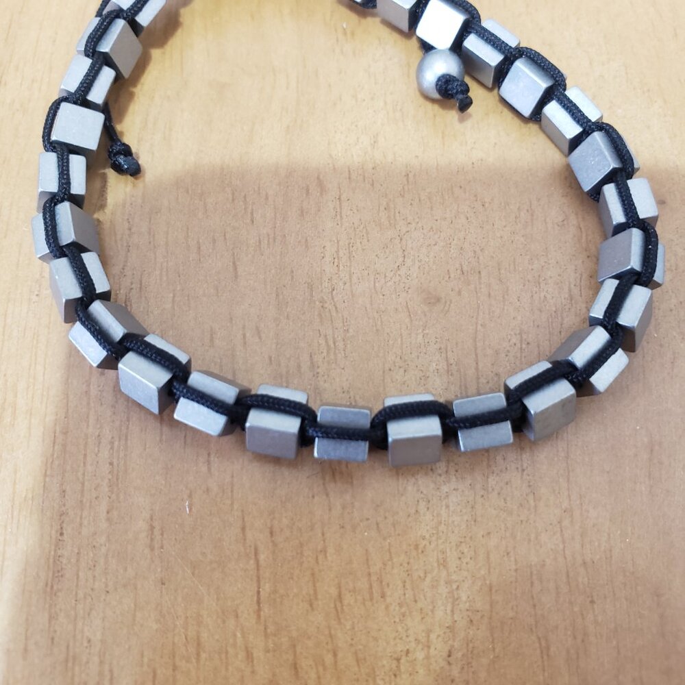 Bain x Miller Men's Bracelet Set Woven and Metal Beaded New with Tag - Picture 7 of 7